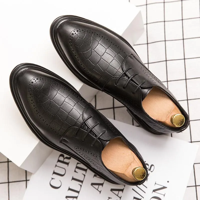 Brown Pointed Toe Formal Leather Shoes
